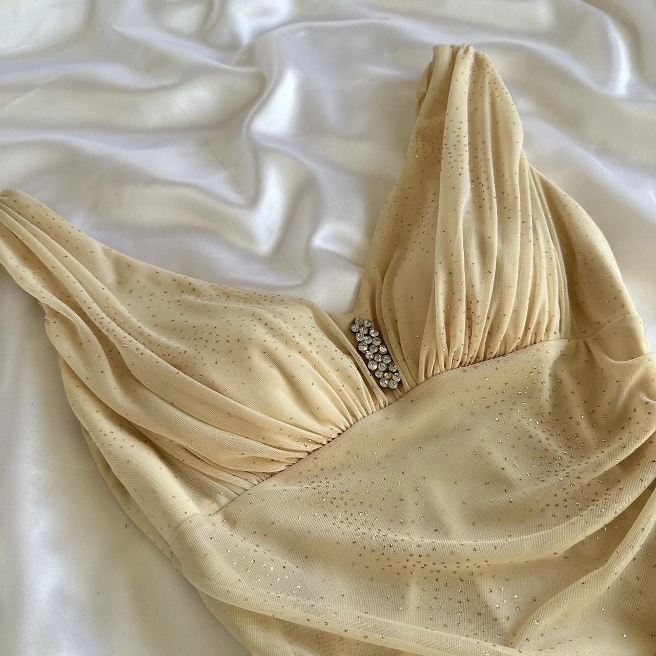 & Other Stories Women's Cream and Gold Dress