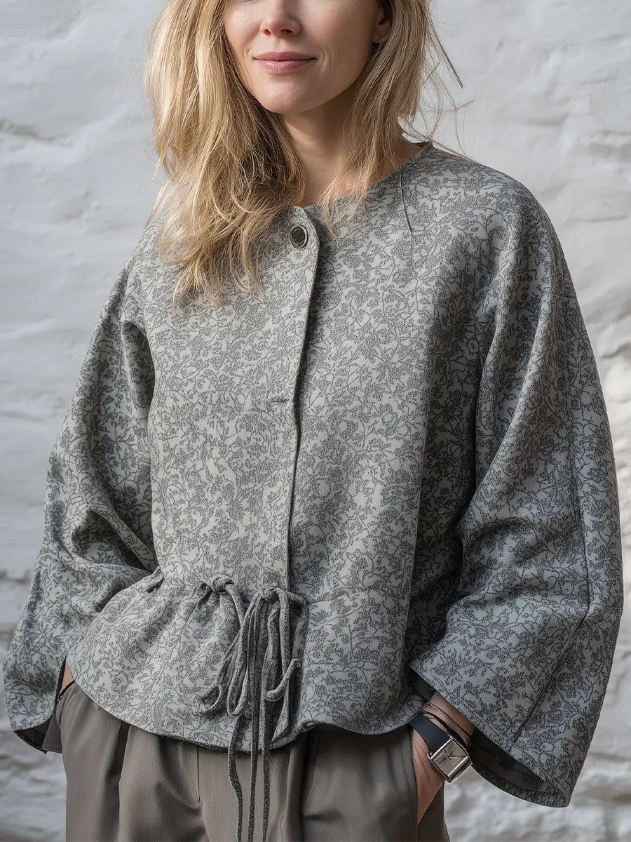 Bohemian Grey Printed Top