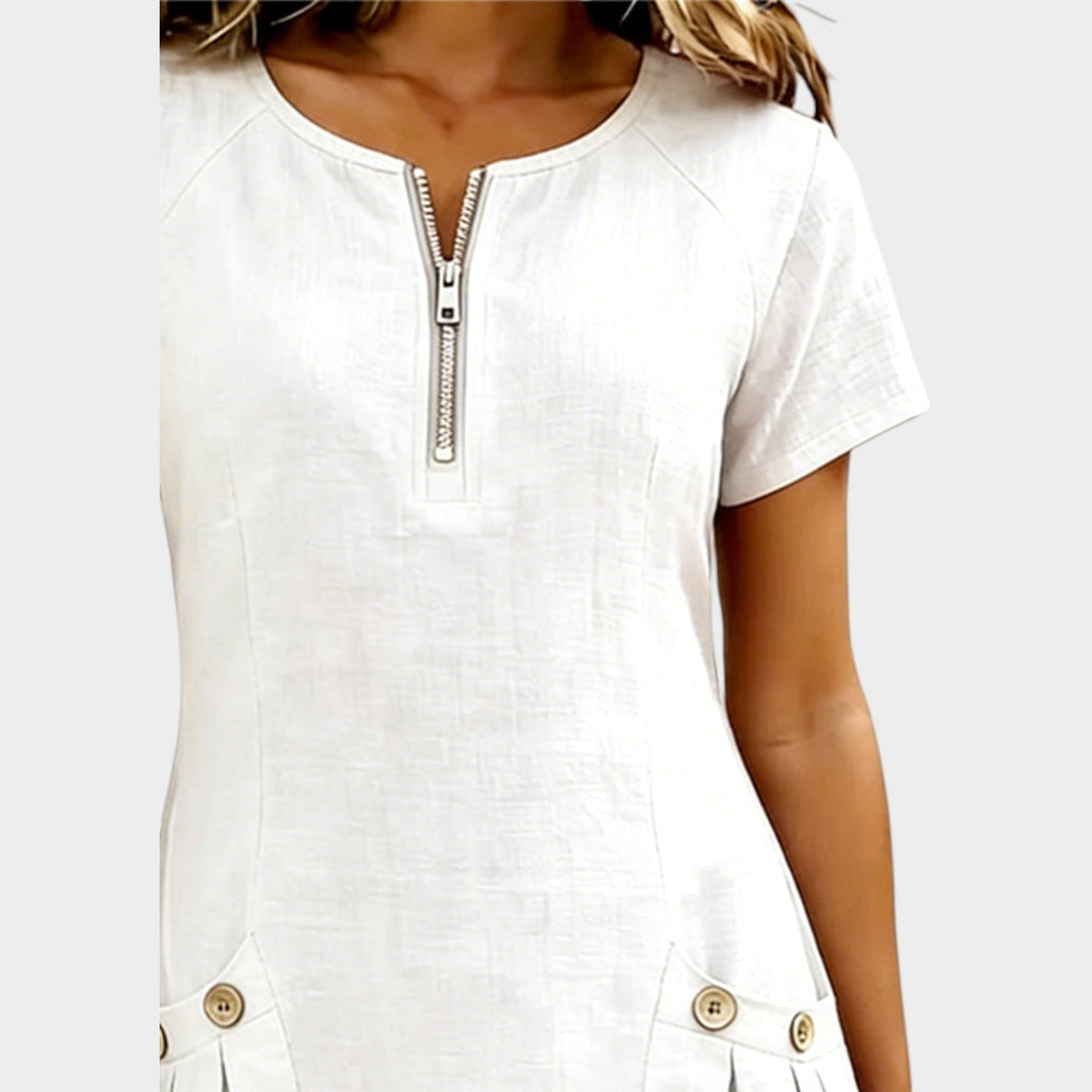 Everyday Zip-Front Mini Dress