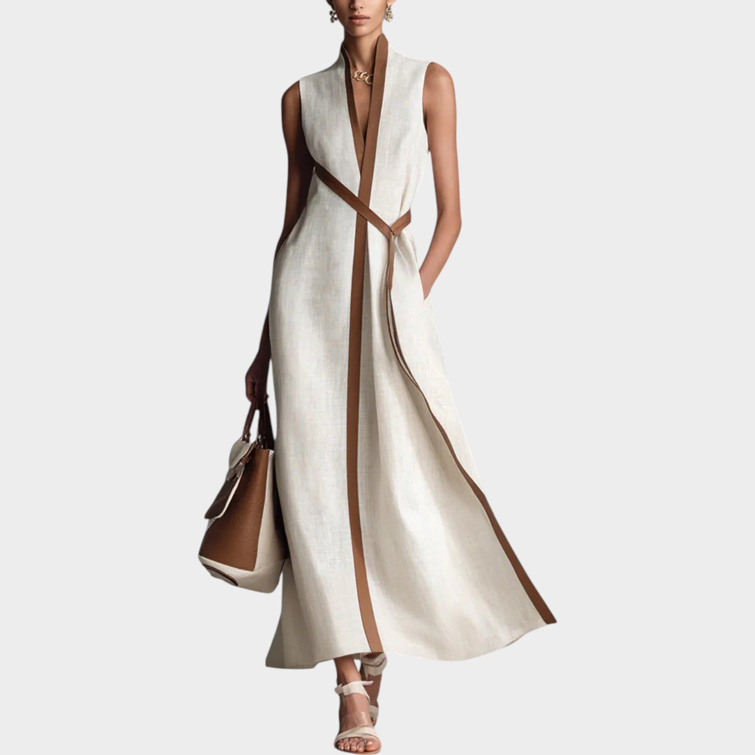 Tailored Wrap Maxi Dress