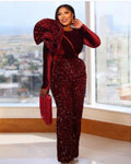 Velvet and sequin Jumpsuit, wedding jumpsuit, birthday jumpsuit.