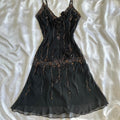 Women's Black and Silver Dress