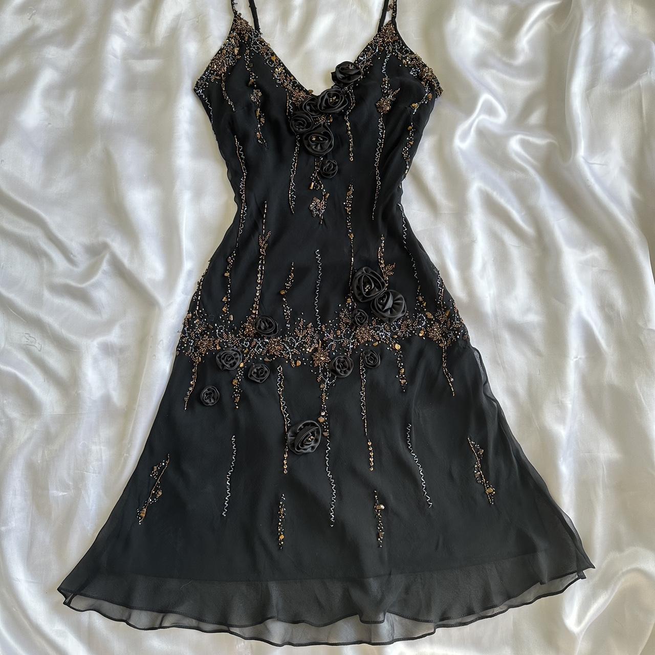 Women's Black and Silver Dress