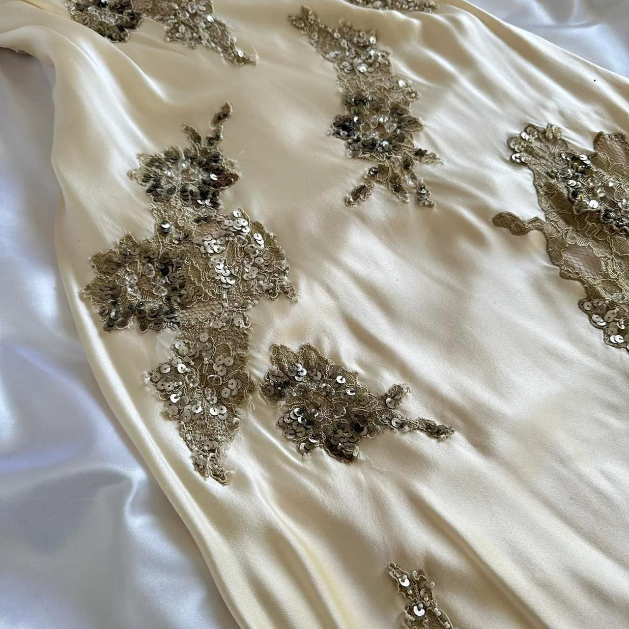 Women's Cream and Silver Dress