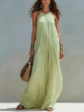 Bohemian Pistachio Green Maxi Dress