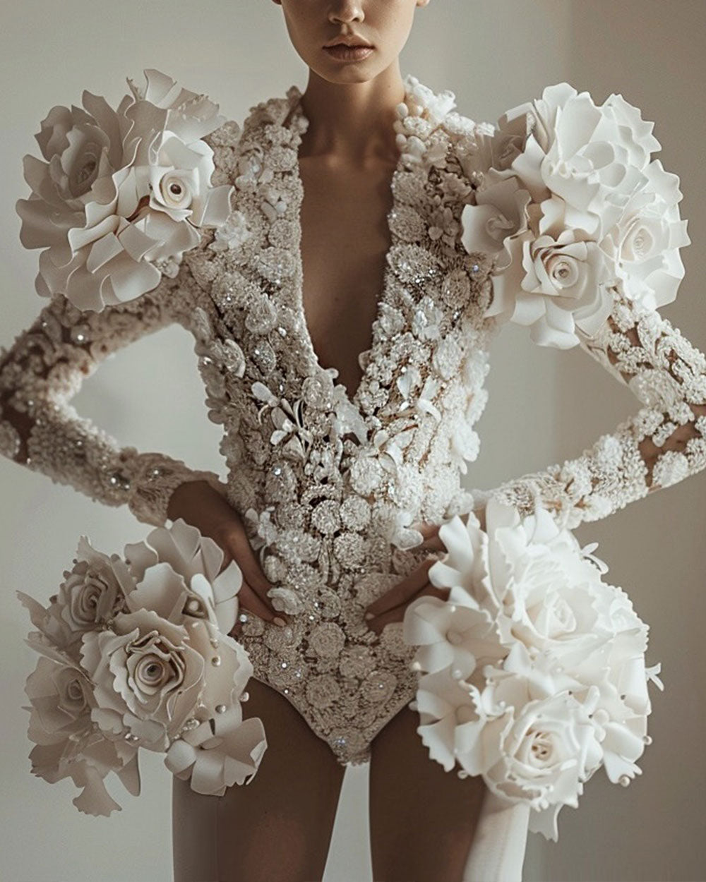 Luxe Applique Embellished Bodysuit