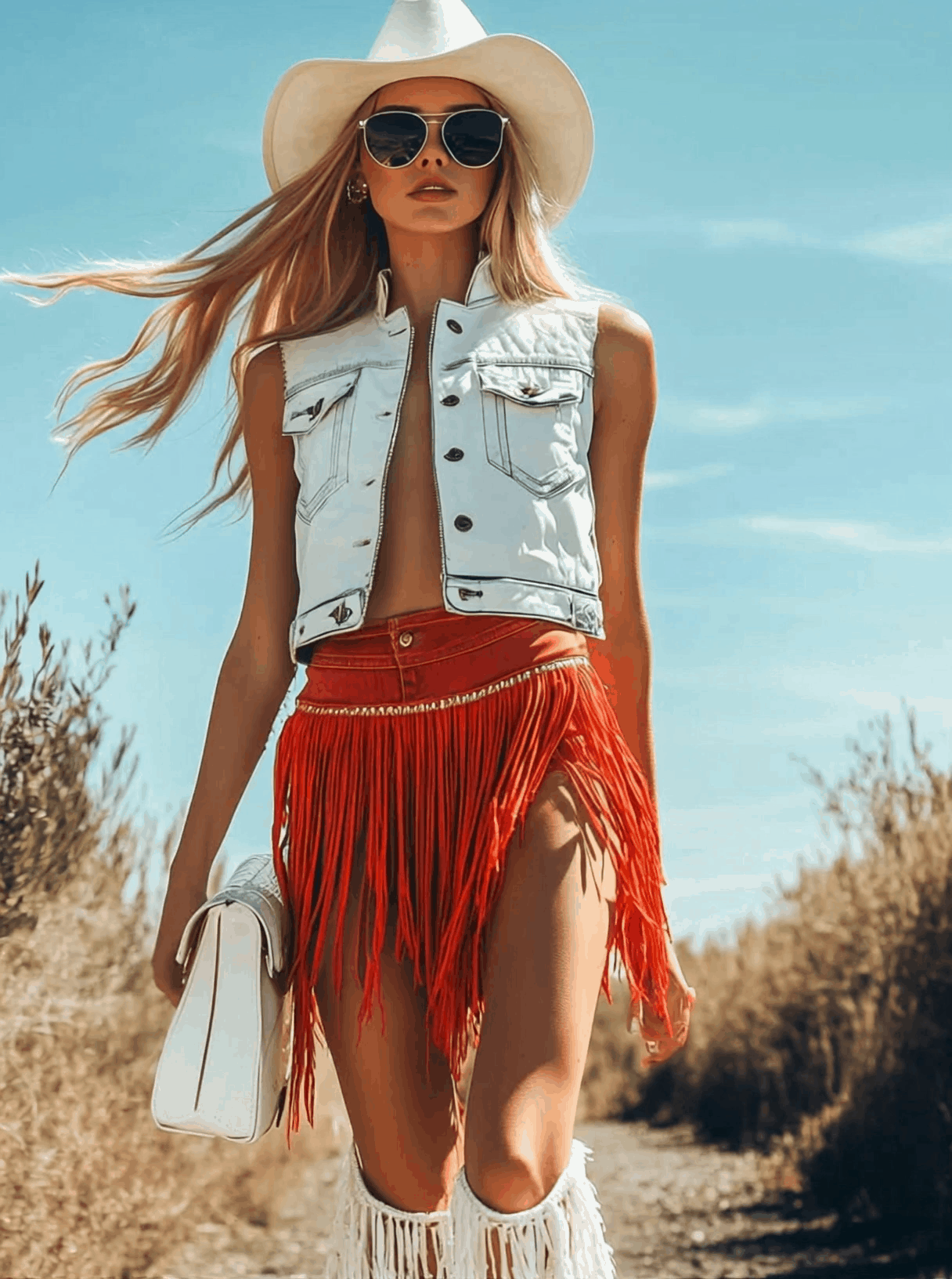 [24-hour shipping out]Western Retro Red Washed Cotton Ribbon Tassel Shorts