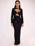 Valencia Cut-Out Embellished-Bodycon Maxi Dress