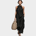 Ruffle Halter Maxi Dress