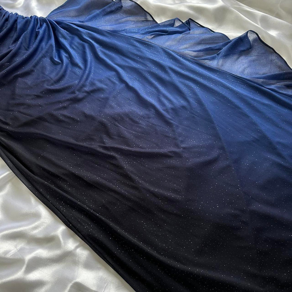Betsy & Adam Women's Black and Blue Dress