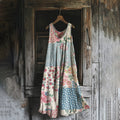 Women's Vintage Bohemian Floral Patch Dress