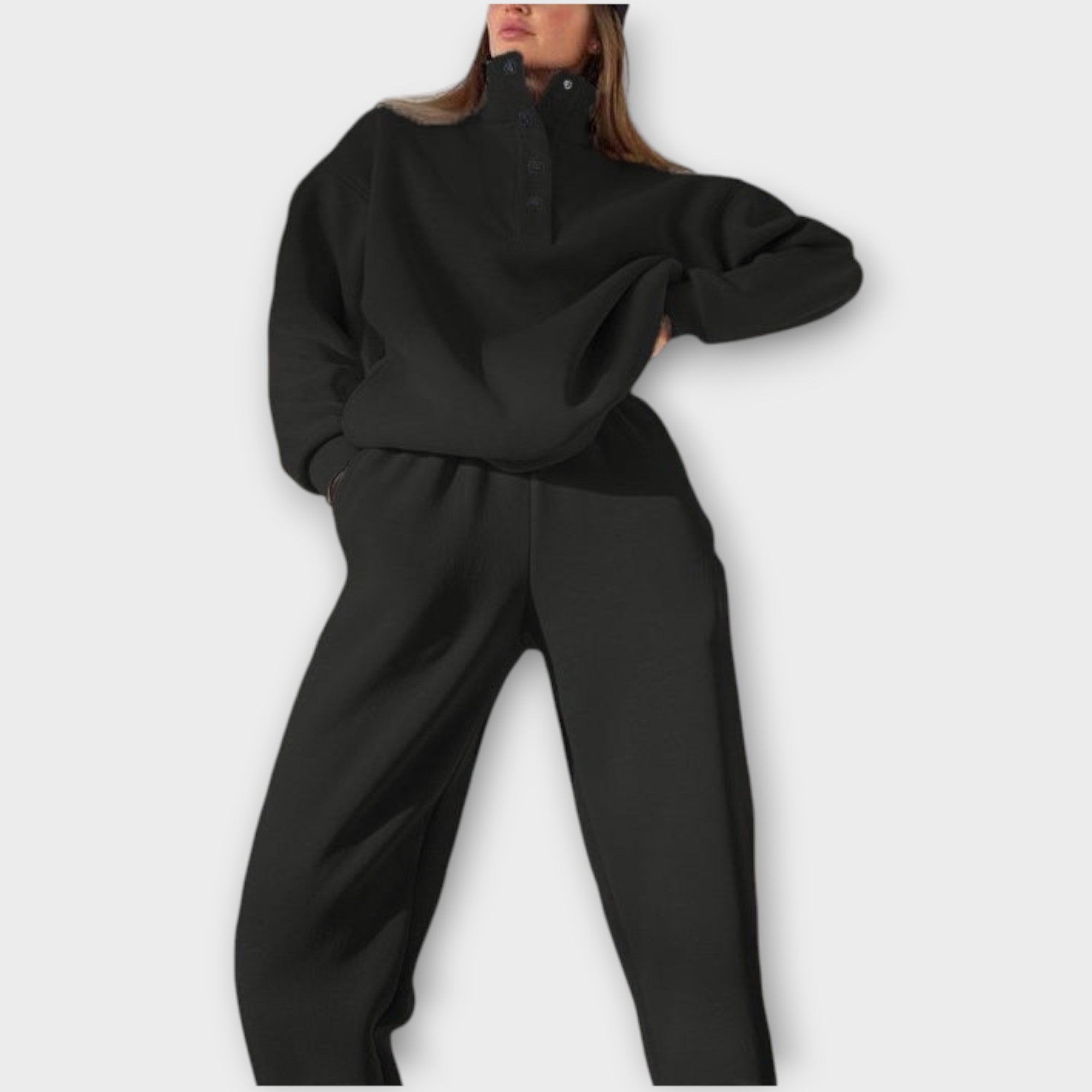 Relaxed Half-Button Lounge Set
