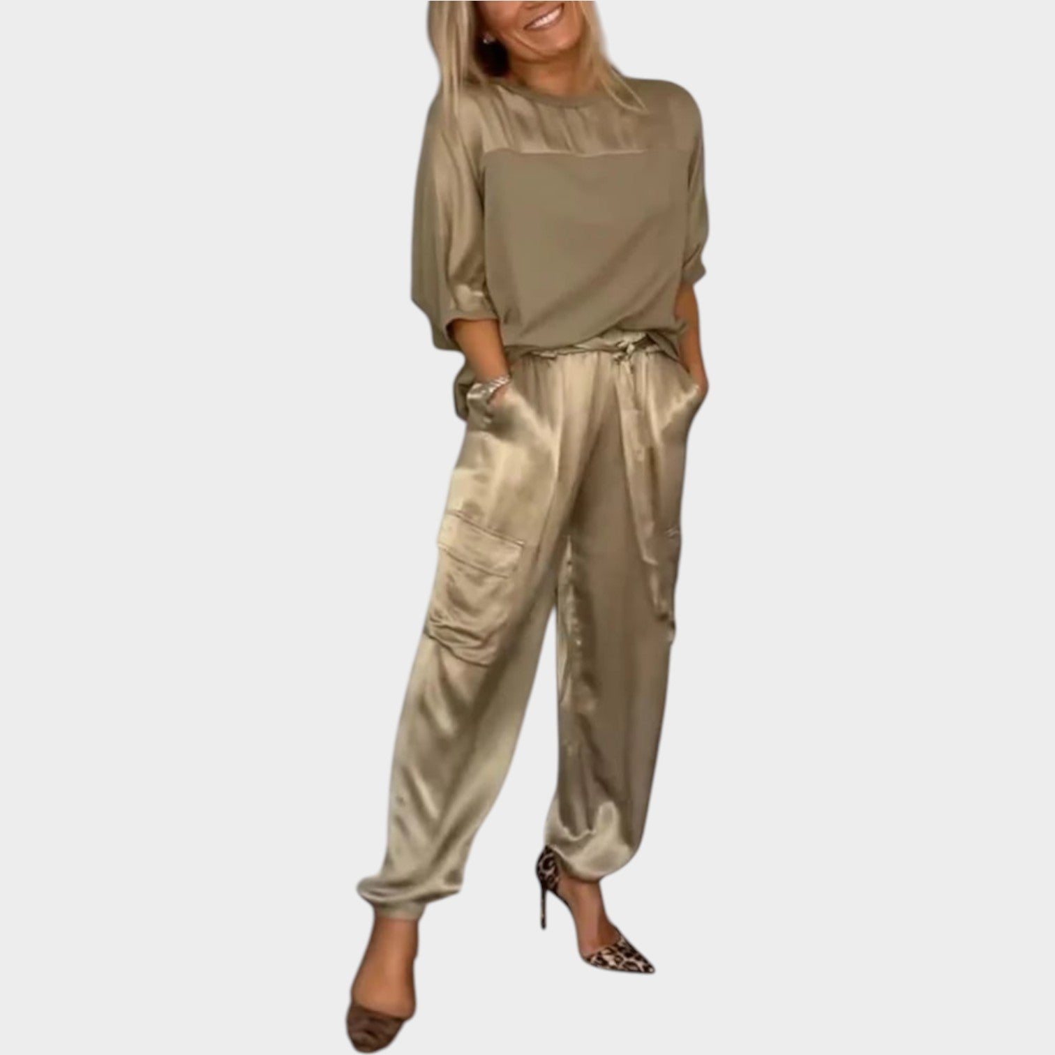 Modern Utility Chic Two-Piece Set