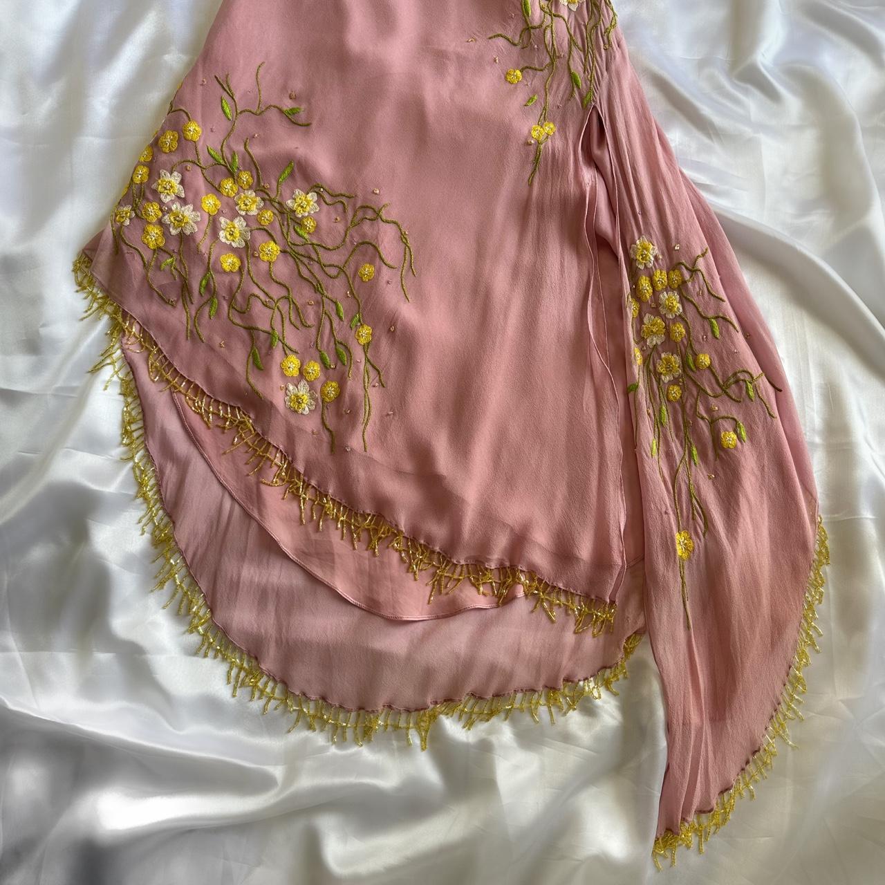 Women's Pink and Yellow Dress