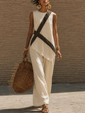 Women's Minimalist Artistic Linen Set