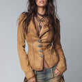 Western Heritage Suede Jacket | Bohemian Ethnic Cinched-Waist Blazer ✨