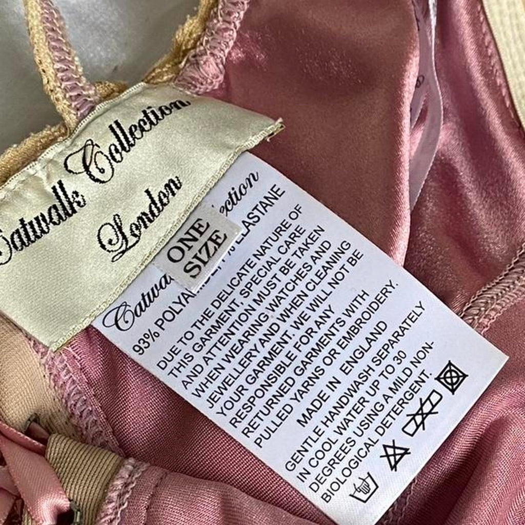 Women's Pink and Cream Dress