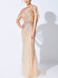 V-Neck Low Back Mother of the Groom Dress