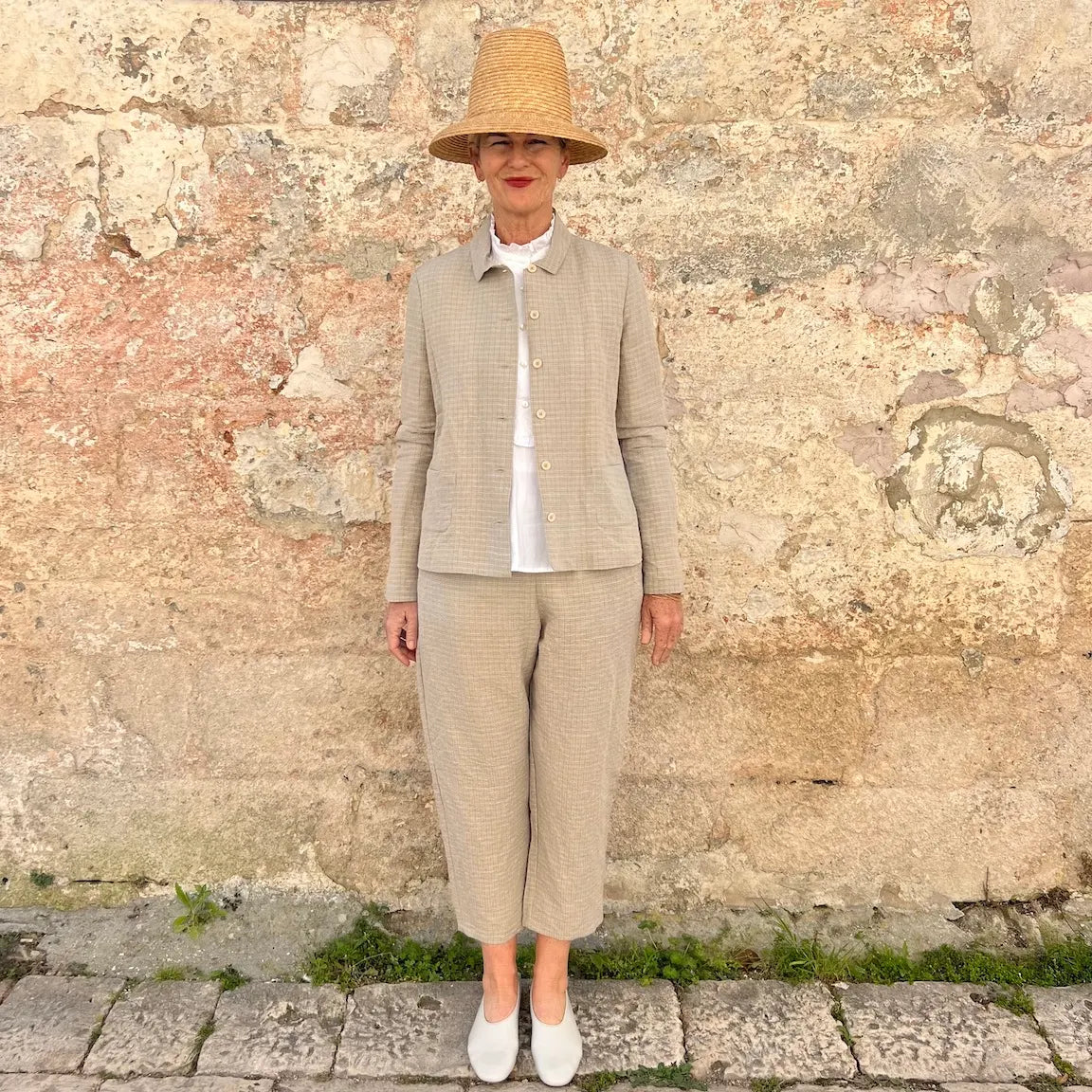 ApuntoB Jacket 1846 – Italian Linen Cotton Cropped Boxy Jacket