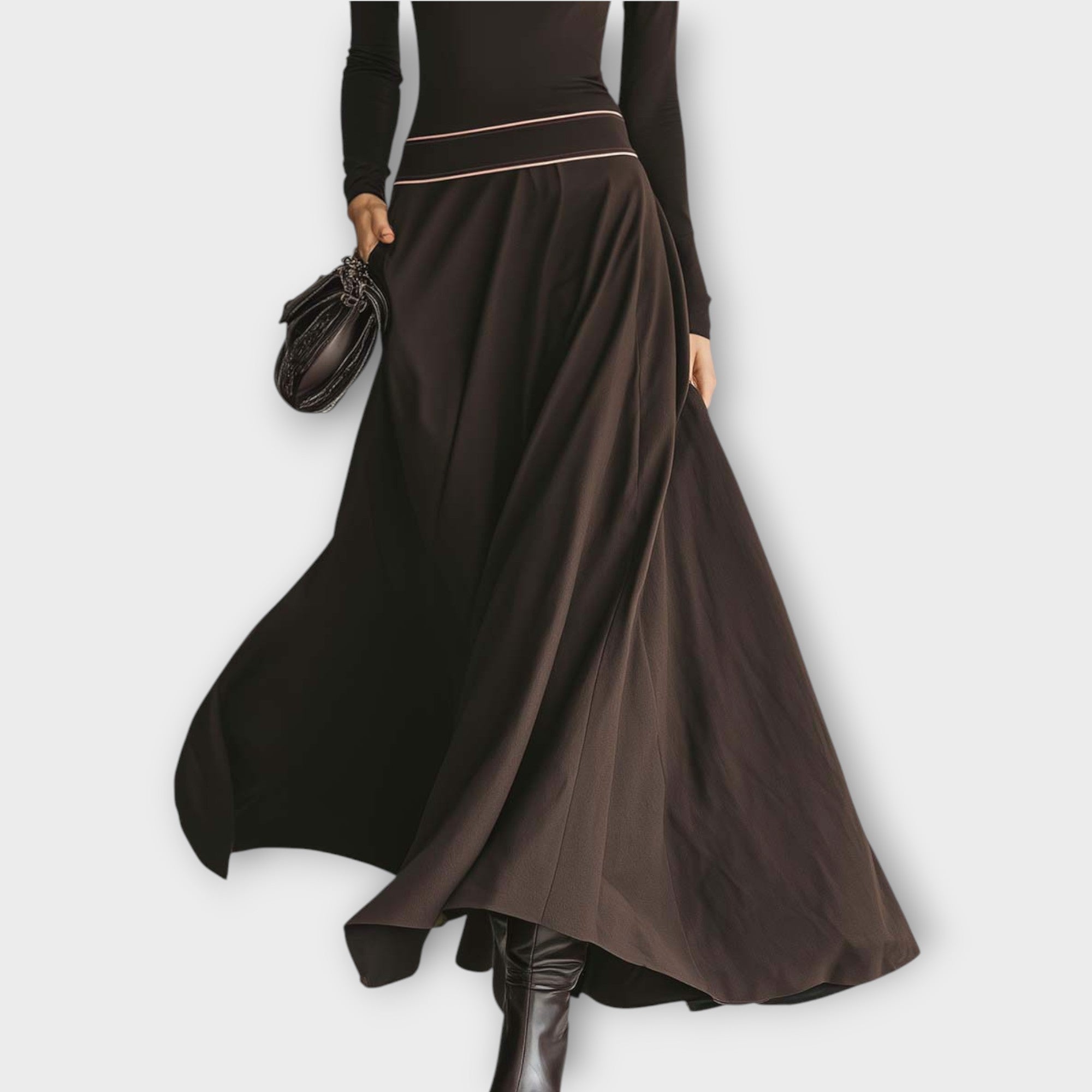 Elegant Turtleneck Maxi Dress