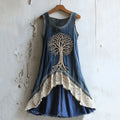 Women's Vintage Viking Tree Of Life Art Lace Tank Dress