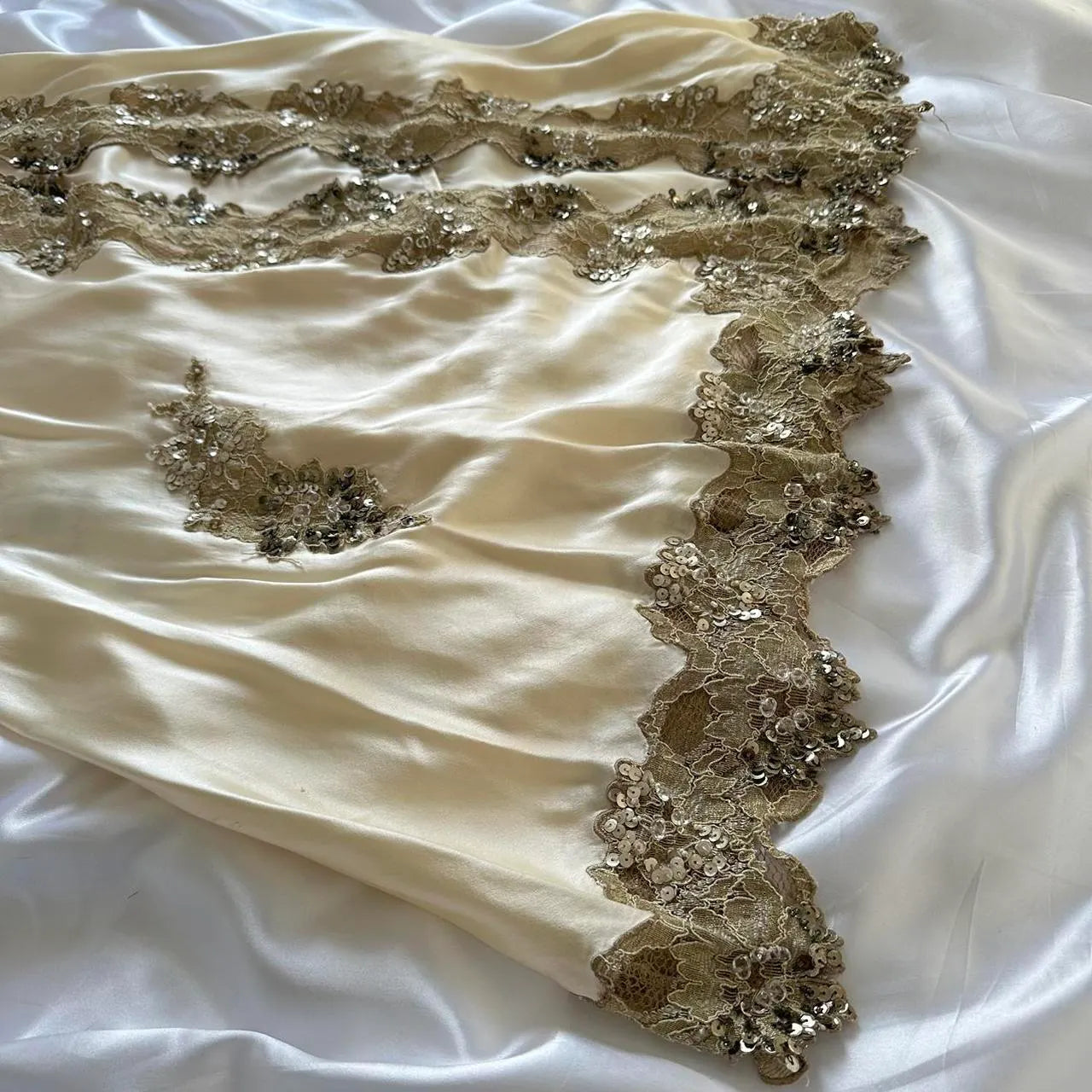 Women's Cream and Silver Dress