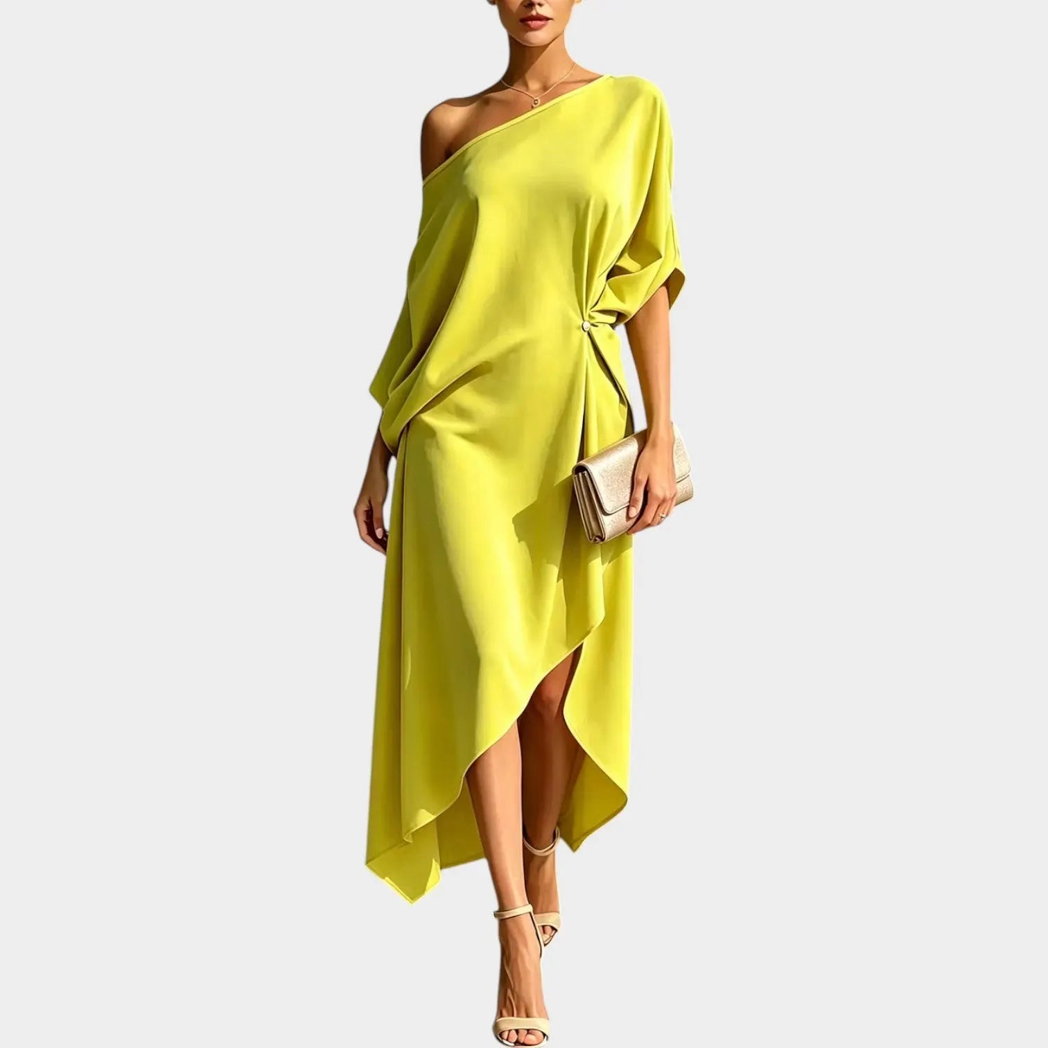 Chic Draped One-Shoulder Dress