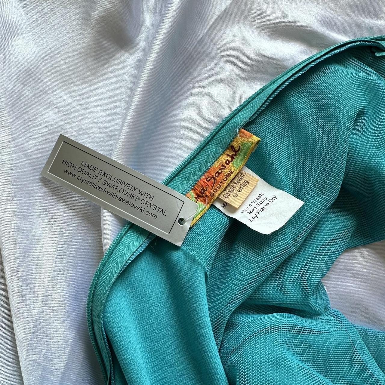 Women's Blue and Green Dress