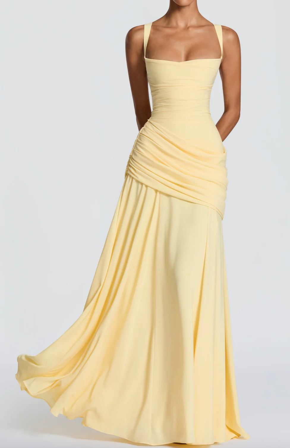 Butter Yellow Chiffon Maxi Dress Collection