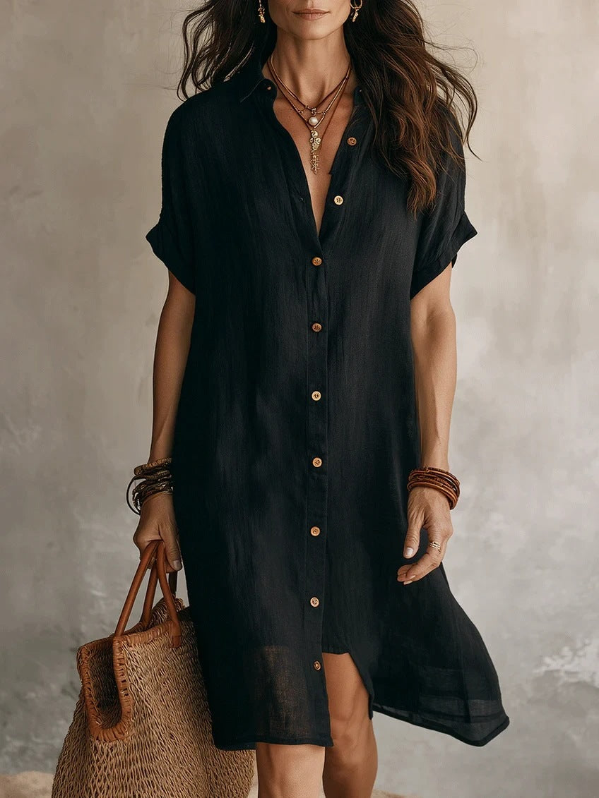 Boho Deep V-Neck Maxi Dress with Pockets