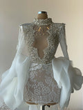 White Lace Embellished Dress
