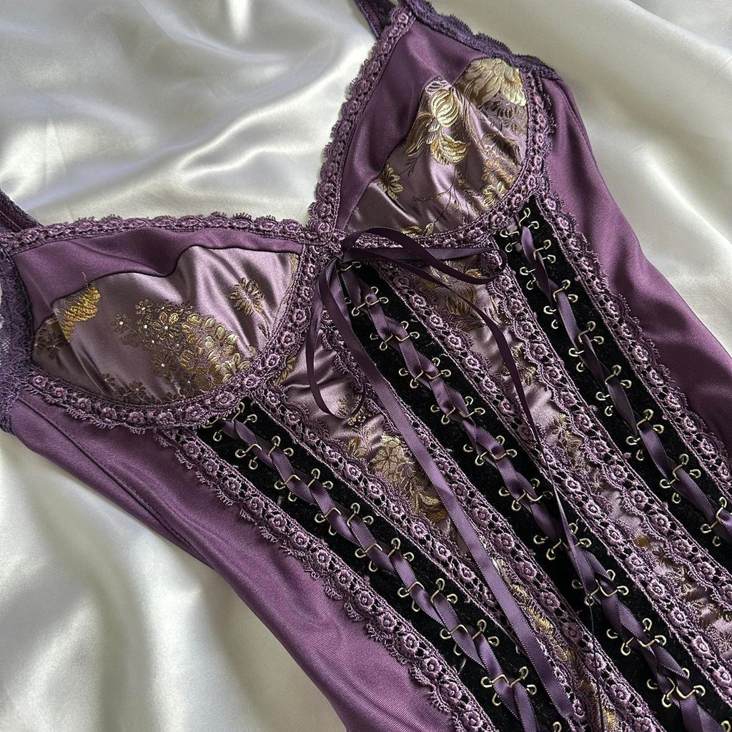 & Other Stories Women's Gold and Purple Dress