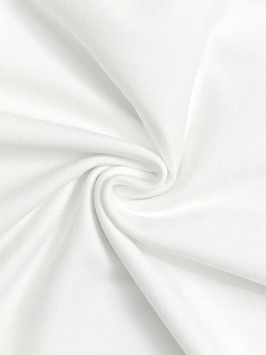 Asymmetric Pleated Solid Color Split-Front Split-Joint Split-Side High Neck Midi Dresses