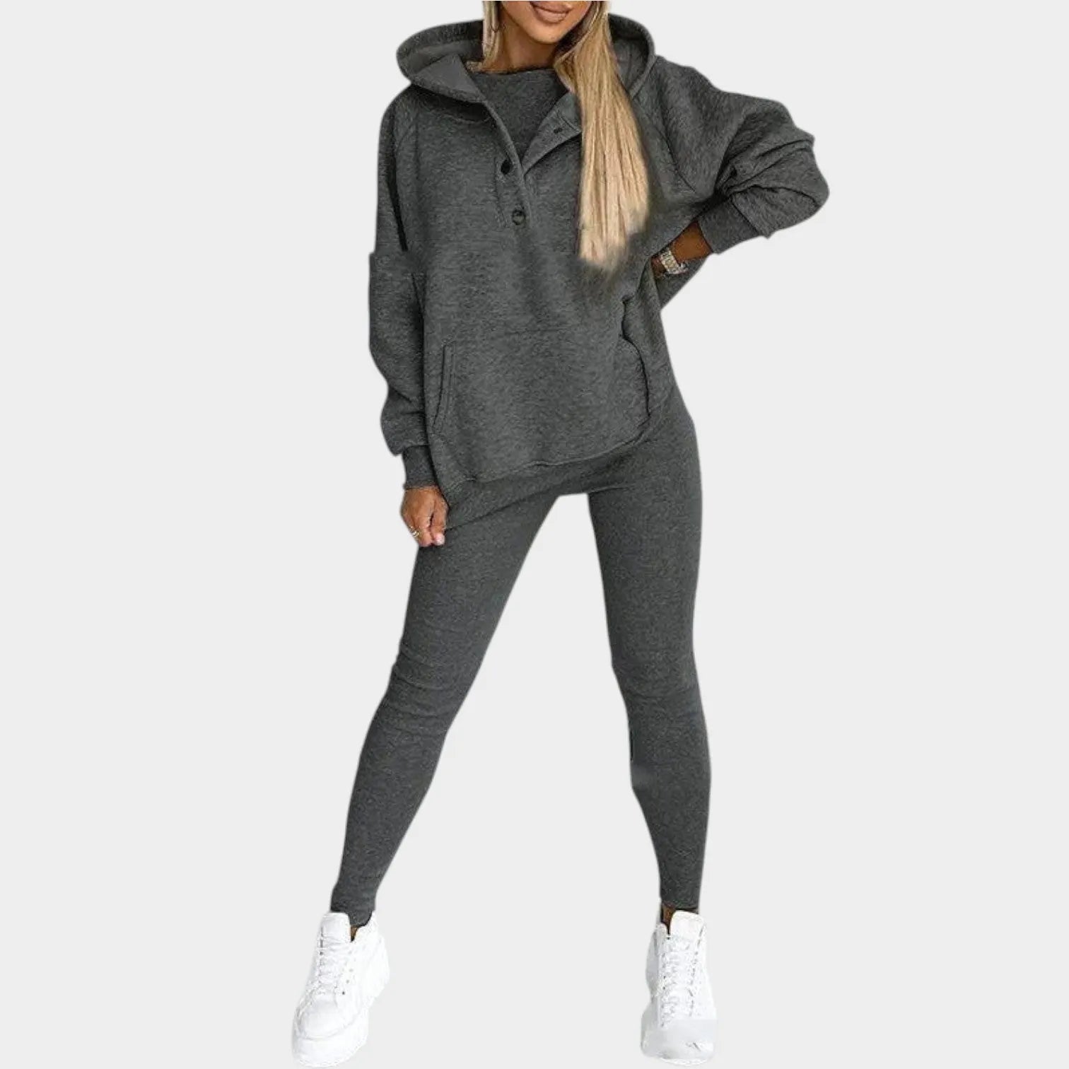 Three-Piece Ribbed Lounge Set