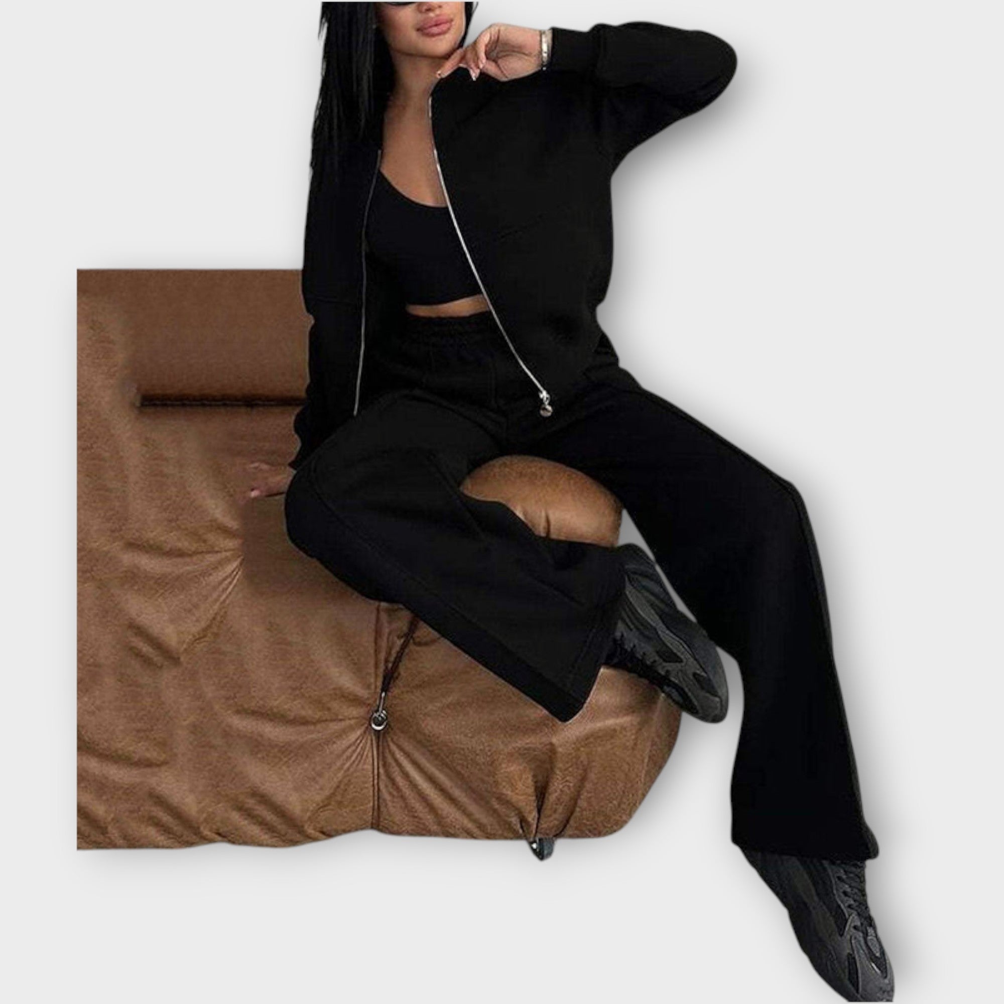 Cozy Luxe Zip-Up Lounge Set