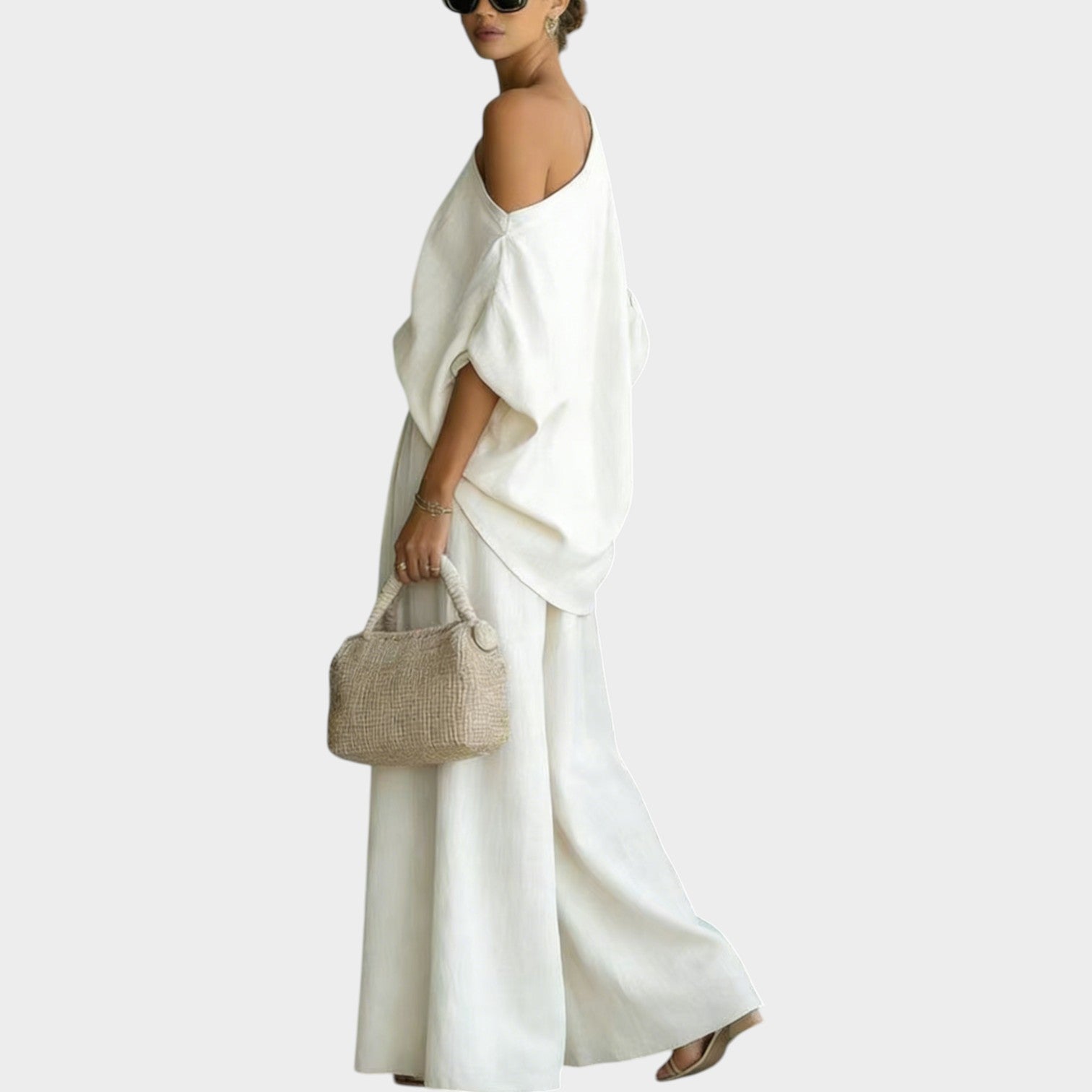 One-Shoulder Two-Piece Set