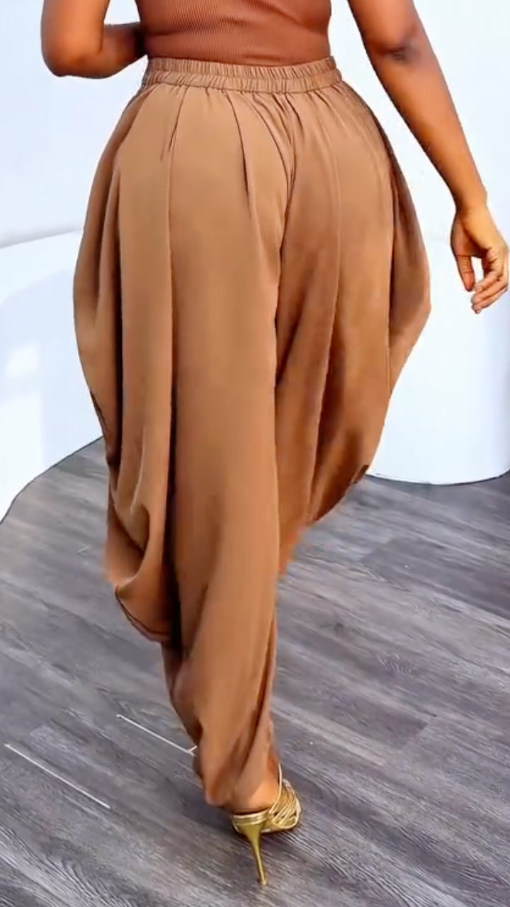 High-Waisted Wide Leg Harem Pants