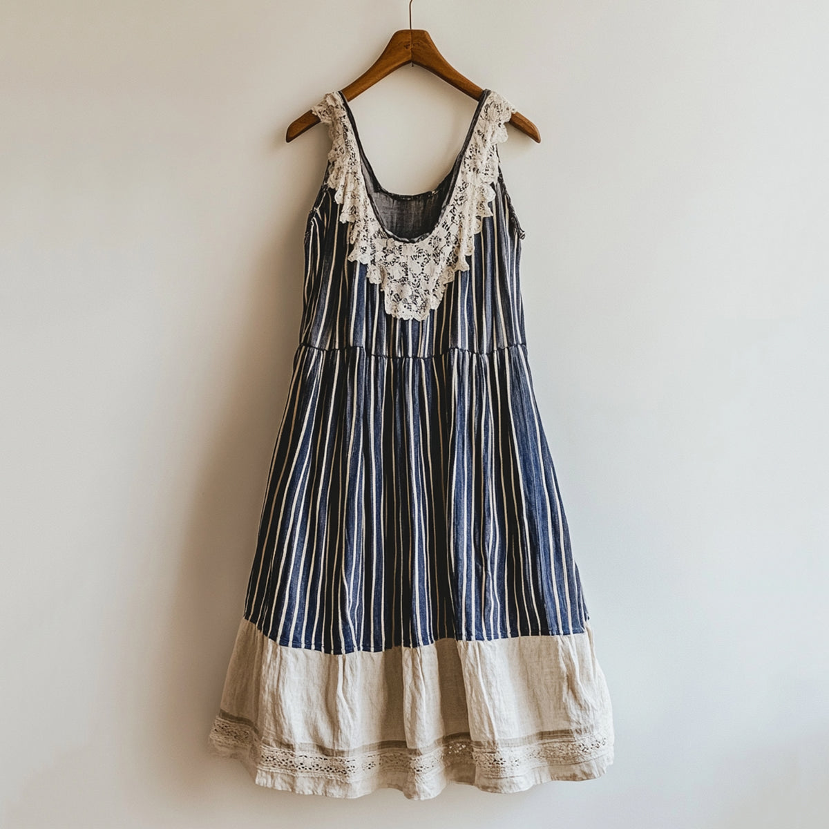 Retro Bohemian Striped Casual Dress