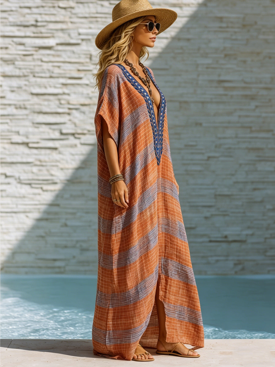 Bohemian-Print Loose and Cozy Dress