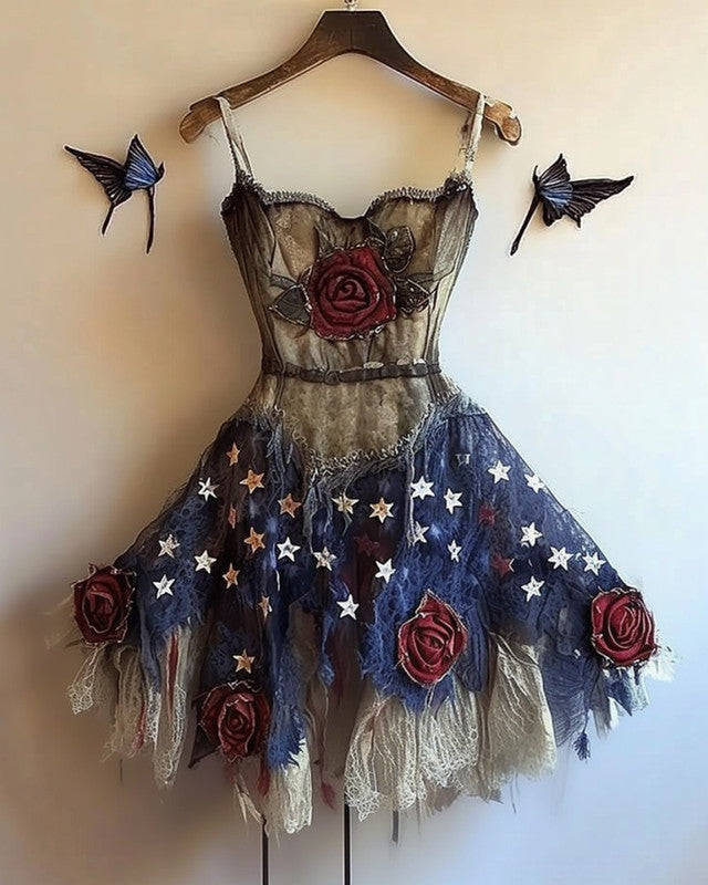 Summer Casual Independence Day Themed Dress 4184