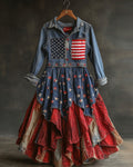 Summer Casual Independence Day Themed Maxi Dress 5193