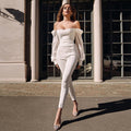 Chic Strapless Long Sleeve Jumpsuit