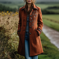 Rustic Bohemian Floral Embroidered Wool Coat | Retro Ethnic Vacation Style ✨