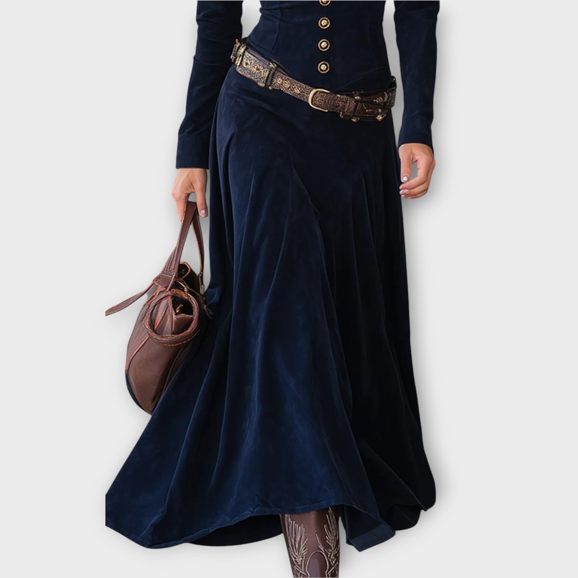 Velvet Tailored Maxi Dress