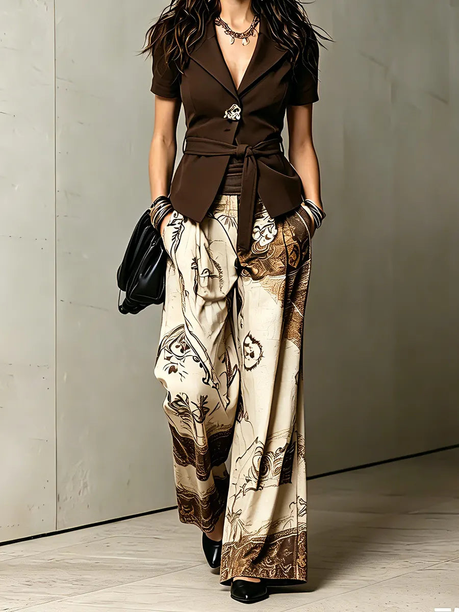 Cocoa Tailored Bohemian Suit Set