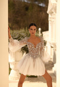 "Lyanna" Puffy Sleeves Sequins Dress