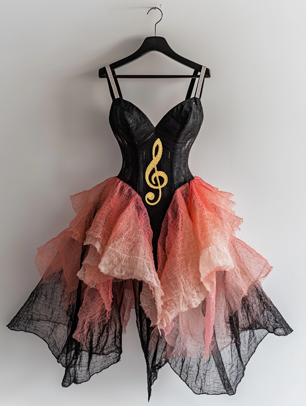 Summer Music Theme Fashion Design Dress a7cf