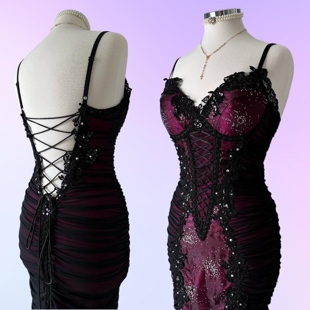 Women's Pink and Cream Dress