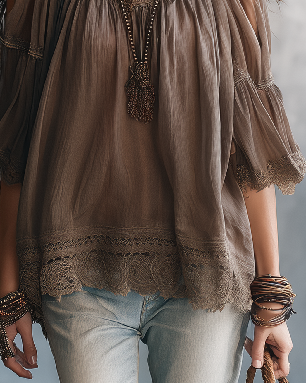 Bohemian Chocolate Brown Top