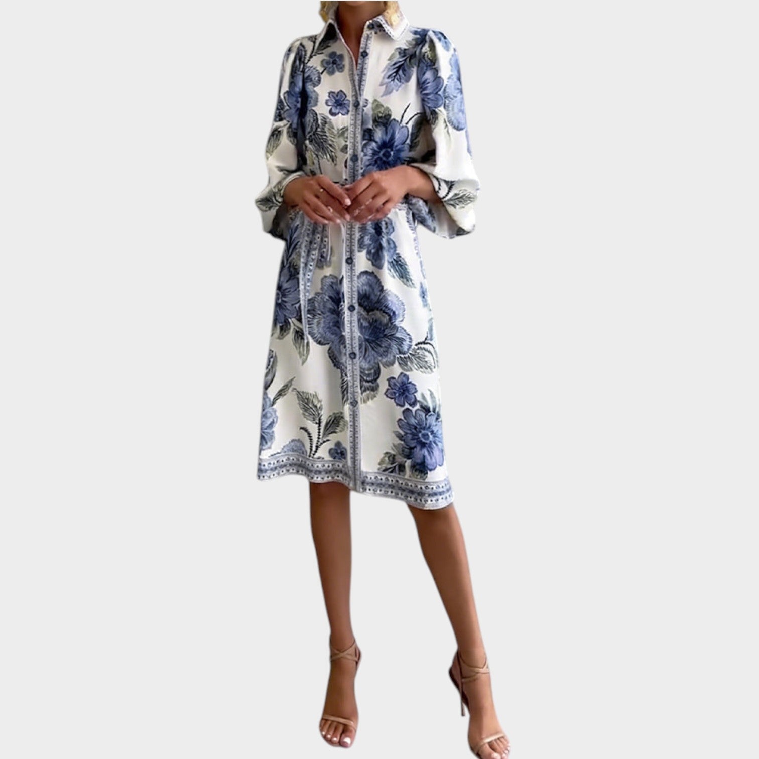 Floral Button-Up Midi Dress